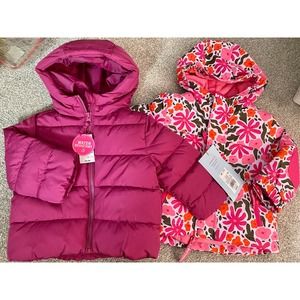 Two new 18 month baby girl jackets coats